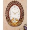 Wall Clock Peacock Brown