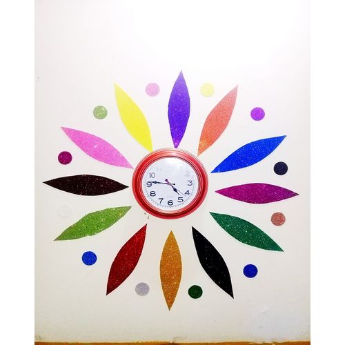 Glitter Wall Clock Decor No 1006 WITH WALL CLOCK - SA