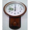 Round Wooden Pendulum Wall Clock With Seconds Decorated for Room/School/Office by hartco