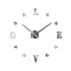 3D Love Mirror Effect Wall Clock
