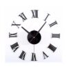Roman Wall Clock Mirror Sticker - Black