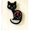 Cat Clock - Black