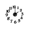 3D Frame-Less Wall Clock - Black