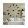 Large Roman Numerical Wall Clock - Black