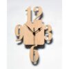Wooden Modern Digits Type Wall Clock
