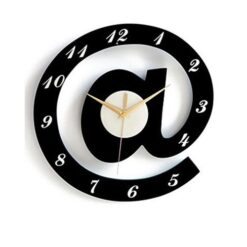 Stylish Alphabet Decorative WallClock - Black