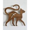 Wooden Cat Shaped Clock For Kids Room