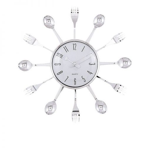 Spoons and Forks Kitchen Wall Clock - 14x14"