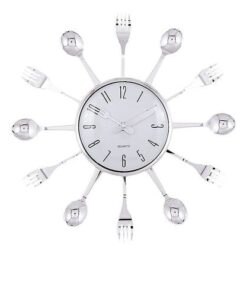 Spoons and Forks Kitchen Wall Clock - 14x14 inch
