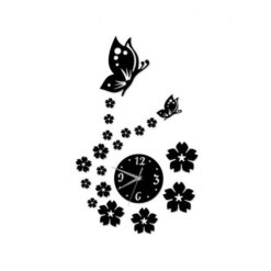 Diy Wall Clock Modern Design 3D - Black