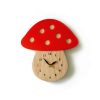 Mushroom Shaped Wooden Wall Clock