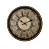 Gold Shaded Wall Clock - 12X12&Quot; - Black