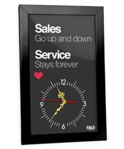 Sales & Service Table / Wall Clock - Black