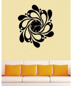Round Shape Wall Clock - Black