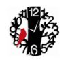 Sparrow On Tree Wallclock - Black