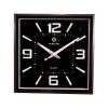 Black Center Dial Radium Wall Clock 12x12" - Maroon
