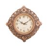 Floral Pattern Wall Clock With Bronze Finish - 12x12"