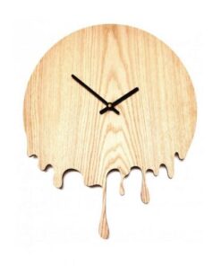 Melting Minutes Plywood Clock