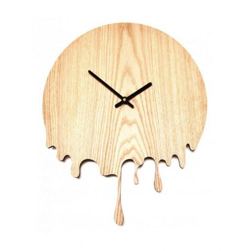 Melting Minutes Plywood Clock