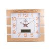Analog and Digital Radium Numbers Wall Clock 14x16" - Golden and Silver