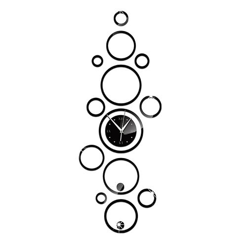 Black Acrylic Circle Clock