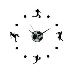 Football Players WallClock - Black