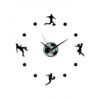 Football Design Wall Clock - Black