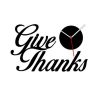 Give Thanks Wall Clock - Black