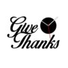 Give Thanks Wall Clock - Black