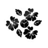Decorative Leaf Design Wall Clock - Black