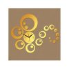 3D Wall Clock - Golden