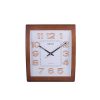 PWC-182A - Structured Floral Patterned White Dial Wall Decor Clock