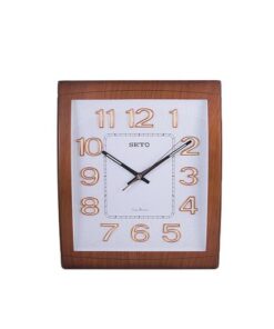 PWC-182A - Structured Floral Patterned White Dial Wall Decor Clock