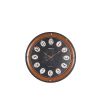 PWC-196B - Double Plated Structured Embellished Dial Numbers Wall Decor Clock