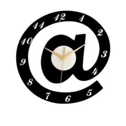 Alphabet Decorative Wall Clock - Black & White