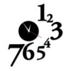 3D Fancy Wall Clock - Black
