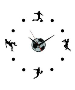 Soccer Fever Wall Clock - Black