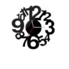 Multi Numeric Wall Clock - Black