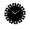 Flower Design Wall Clock - Black
