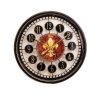 Classic Shiny Black Vintage Wall Clock With Golden Numbers- 12x12"