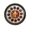 Classic Shiny Black Vintage Wall Clock With Golden Numbers- 12X12&Quot;