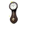 C M G919 N R06 - Wooden Wall Clock - Brown & White