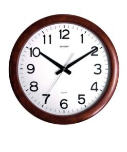 C M G919 N R06 - Wooden Wall Clock - Brown & White