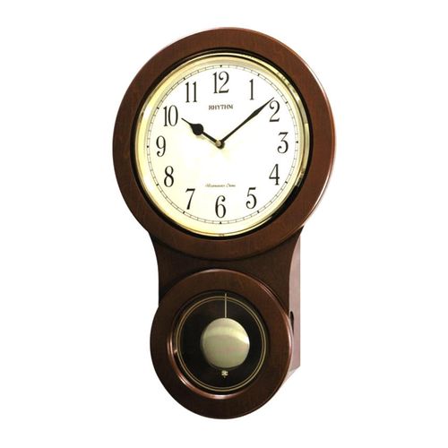 C M J499 F R06 - Wooden Wall Clock Chime - Brown