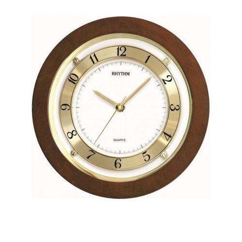 C M G975 N R06 - Wooden Wall Clock - Brown