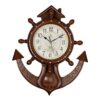 Roman Anchor Wall Clock With Pendulum - Brown