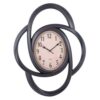 Wall Decor Clock - 23X17&Quot; Structured - 9X11&Quot; - Beige Centre Dial