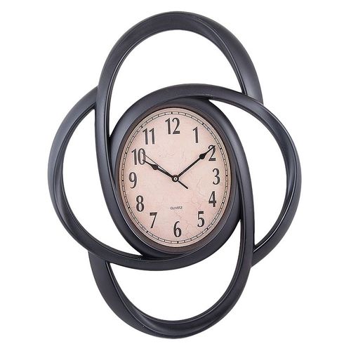Wall Decor Clock - 23X17" structured - 9x11" - Beige Centre Dial