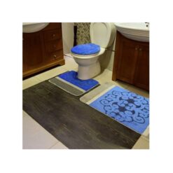 Imported Bath Mat Set (Blue Motive)