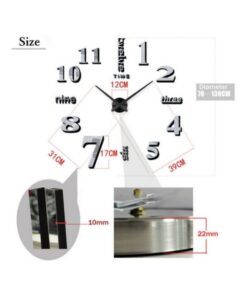 Number Wall Clock - Black - Image 2